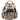 Women's Scribbled Chequered Backpack Beige